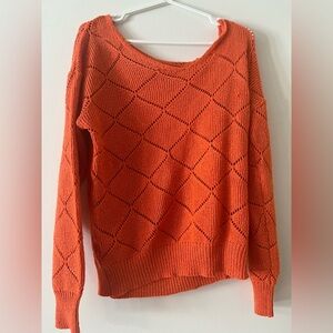 Orange Knit Women's Sweater